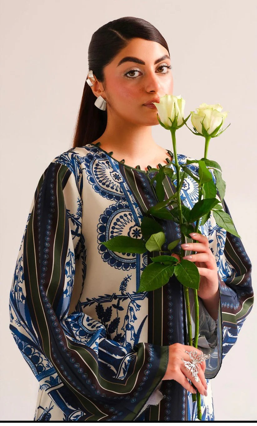 Silk Floral Plazo 2pc