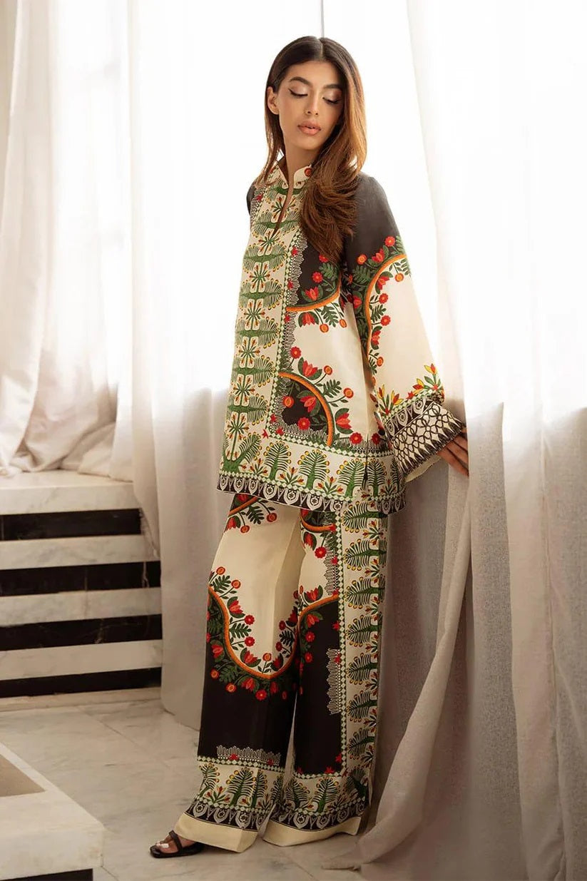 Silk Plazo digital print 2pc