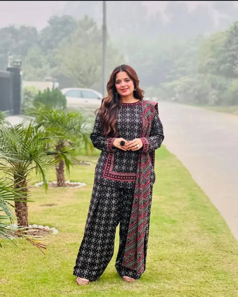 Digital Printed 3pcs (Farshi Shalwar) اجراک سخن